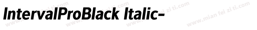 IntervalProBlack Italic字体转换